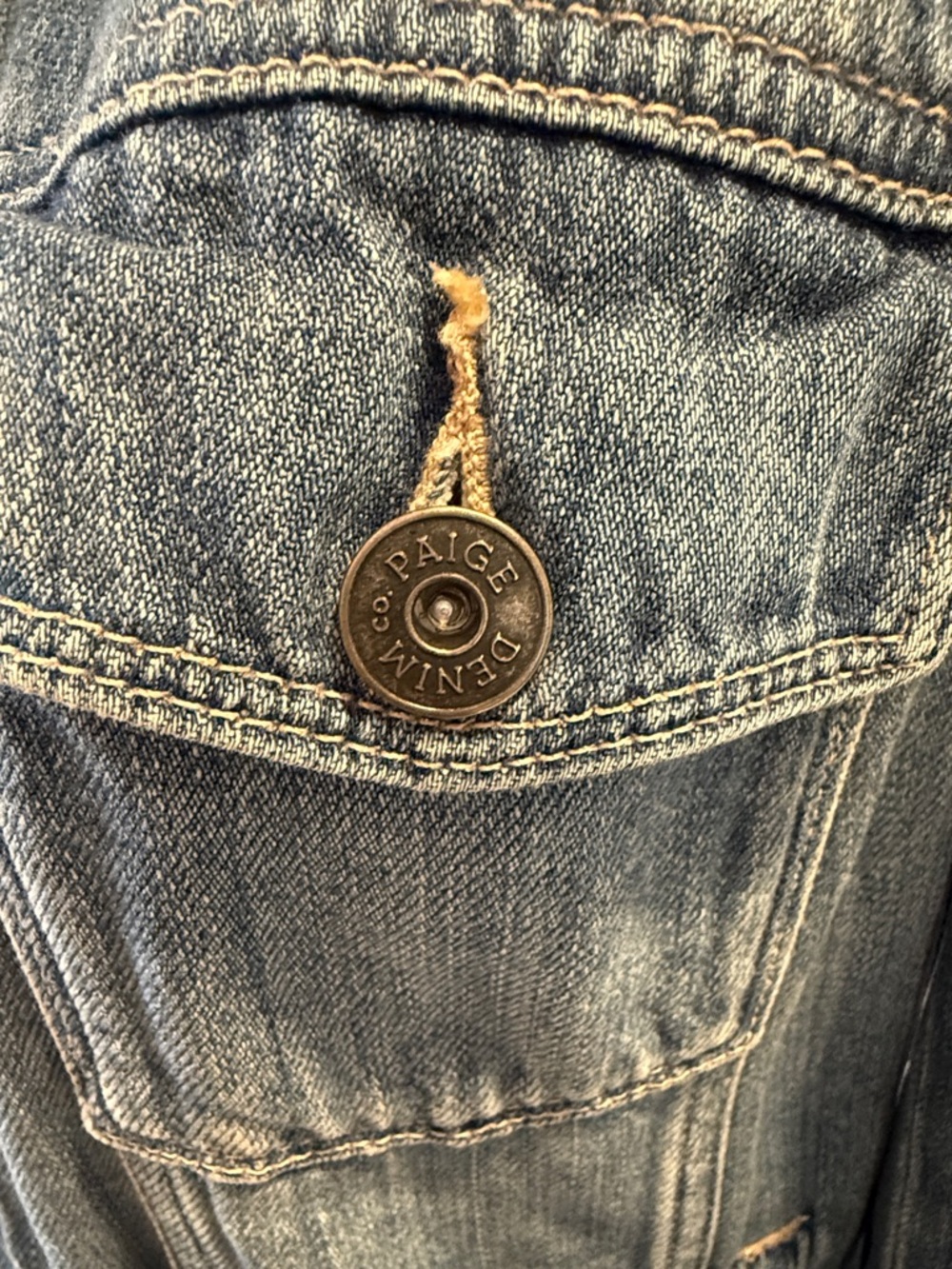PAIGE Women's Blue Washed Denim Jacket - Picture 5 of 9